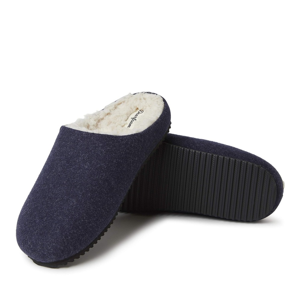 Dearfoams Men's M-(9-10)‎ Microwool Clog with Molded Footbed Slipper Navy 30942